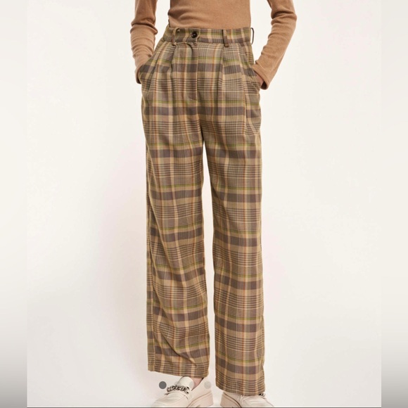 Dazy plaid high rise trousers - Picture 3 of 6